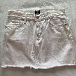 Just Black Denim White Jean Skirt